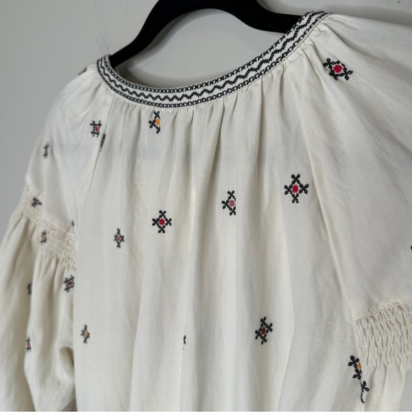 Marine Layer Archive Embroidered Peasant Mini Dress XL NWT $158 Embroidered Boho - Picture 16 of 16